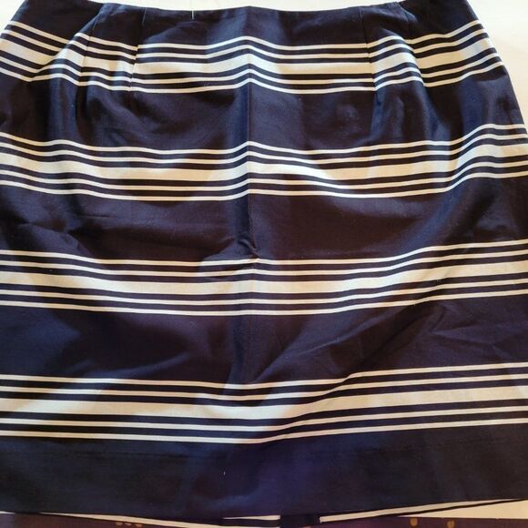 Talbots Skirts Talbots Petites Navy white Striped - Picture 4 of 16